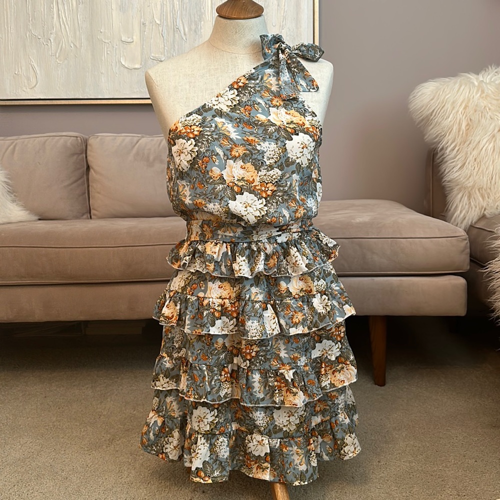 Floral Ruffle Mini Dress